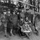 Manfred Von Richthofen (inside the cockpit() with fellow pilots of Jagdstaffel 11 in 1917. Richthofen’s brother Lothar is seated on the ground at the front. (Deutsches Bundesarchiv)